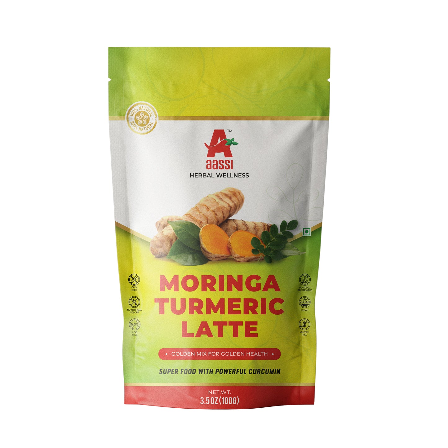 Aassi Moringa Turmeric Latte 100 gms